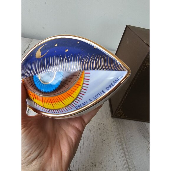 Karma and luck evil eye dream sleep moon nocturnal peace porcelain decor unique - Picture 4 of 8